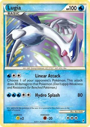 Lugia, English Pokemon card