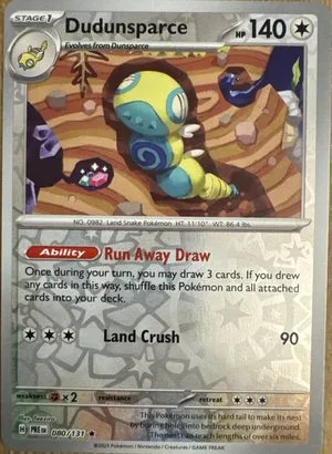 Dudunsparce [Reverse], English Pokemon card