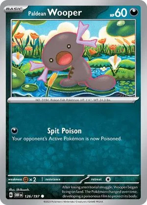 Paldean Wooper, English Pokemon card