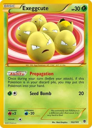 Exeggcute, English Pokemon card