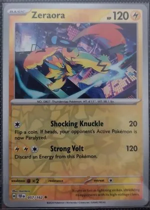 Zeraora [Reverse Holo], English Pokemon card