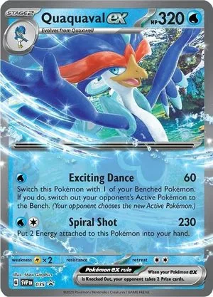 Quaquaval ex, English Pokemon card