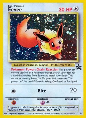 Eevee, English Pokemon card
