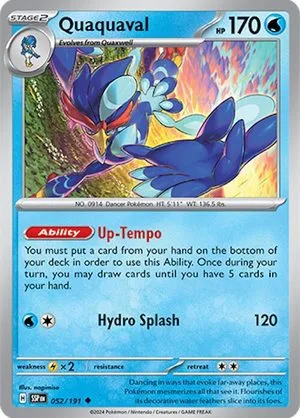 Quaquaval, English Pokemon card
