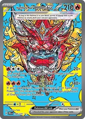 Hearthflame Mask Ogerpon ex, English Pokemon card