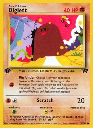 Diglett [1st Edition], English Pokemon card