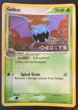 Golbat [Reverse Holo], English Pokemon card