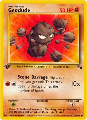 Geodude [1st Edition], English Pokemon card