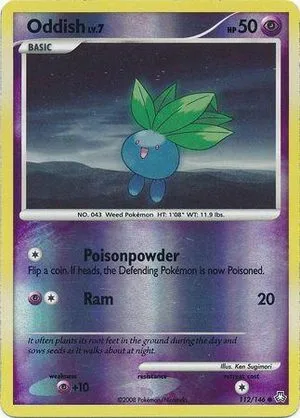 Oddish [Reverse Holo], English Pokemon card