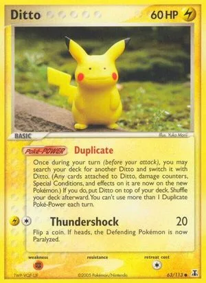 Ditto (Pikachu), English Pokemon card