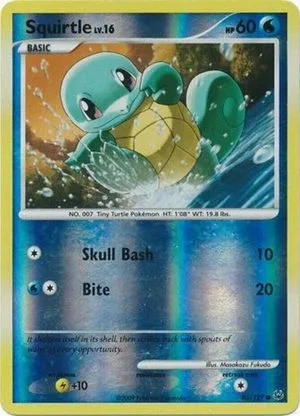 Squirtle [Reverse Holo], English Pokemon card