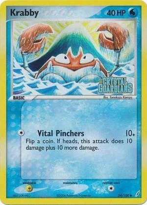Krabby [Reverse Holo], English Pokemon card