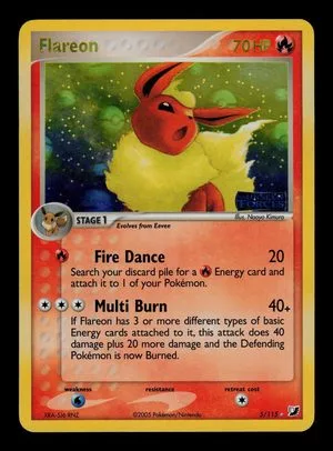 Flareon [Reverse Holo], English Pokemon card