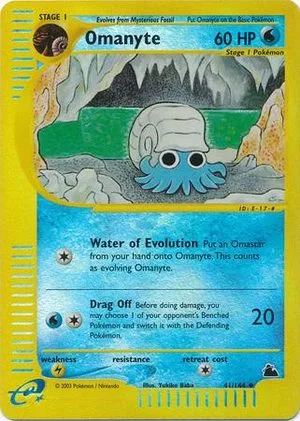 Omanyte [Reverse Holo], English Pokemon card