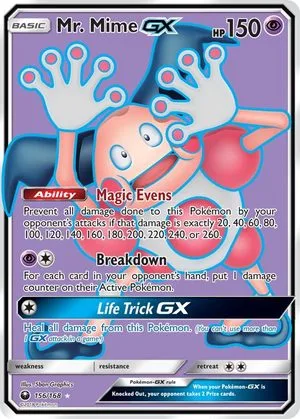 Mr. Mime GX, English Pokemon card