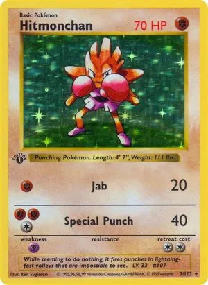 Hitmonchan [1st Edition], English Pokemon card