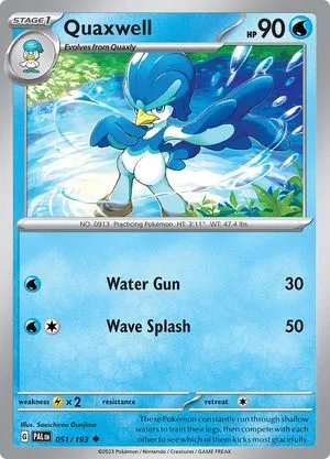 Quaxwell, English Pokemon card