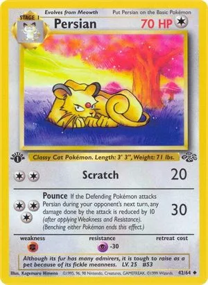 Persian [1st Edition], English Pokemon card