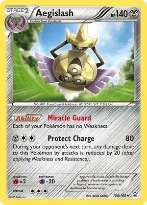 Aegislash, English Pokemon card
