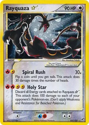 Rayquaza [Gold Star], English Pokemon card