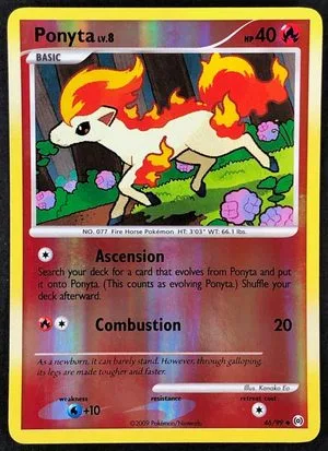 Ponyta [Reverse Holo], English Pokemon card
