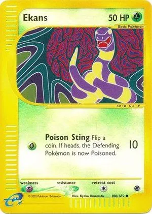 Ekans [Reverse Holo], English Pokemon card