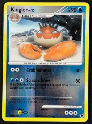 Kingler [Reverse Holo], English Pokemon card