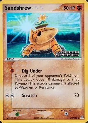 Sandshrew [Reverse Holo], English Pokemon card