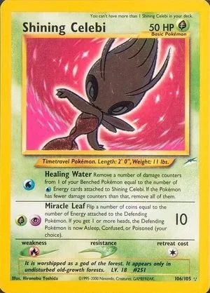 Shining Celebi, English Pokemon card
