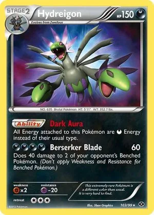 Hydreigon, English Pokemon card