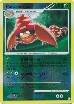 Parasect [Reverse Holo], English Pokemon card