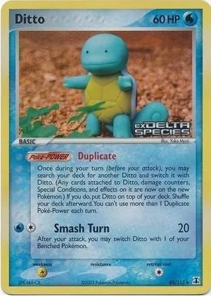 Ditto (Squirtle) [Reverse Holo], English Pokemon card