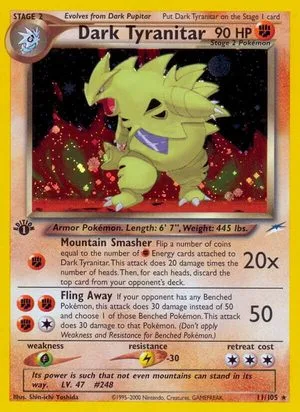 Dark Tyranitar [1st Edition], English Pokemon card