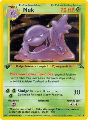 Muk [1st Edition], English Pokemon card