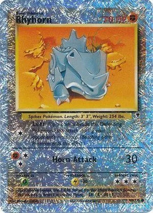 Rhyhorn [Reverse Holo], English Pokemon card