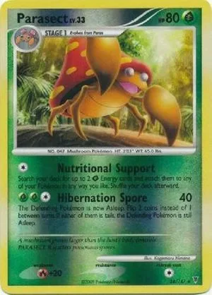 Parasect [Reverse Holo], English Pokemon card