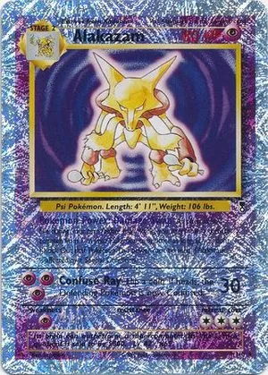 Alakazam [Reverse Holo], English Pokemon card