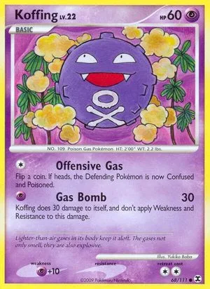 Koffing, English Pokemon card