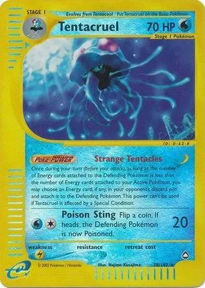 Tentacruel [Reverse Holo], English Pokemon card