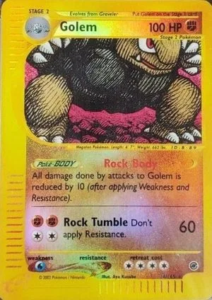 Golem [Reverse Holo], English Pokemon card