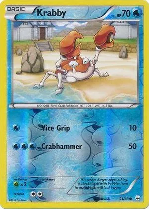 Krabby [Reverse Holo], English Pokemon card