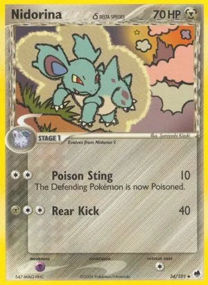Nidorina, English Pokemon card