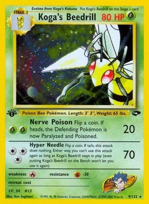 Koga's Beedrill [1st Edition], English Pokemon card