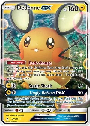 Dedenne GX, English Pokemon card