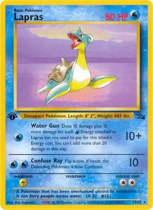 Lapras [1st Edition], English Pokemon card