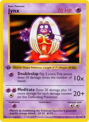Jynx [1st Edition], English Pokemon card