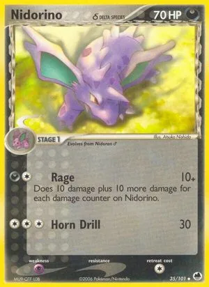 Nidorino, English Pokemon card