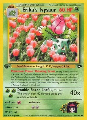 Erika's Ivysaur [1st Edition], English Pokemon card