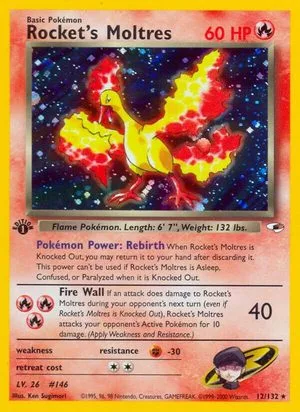 Rocket's Moltres [1st Edition], English Pokemon card