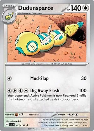 Dudunsparce, English Pokemon card